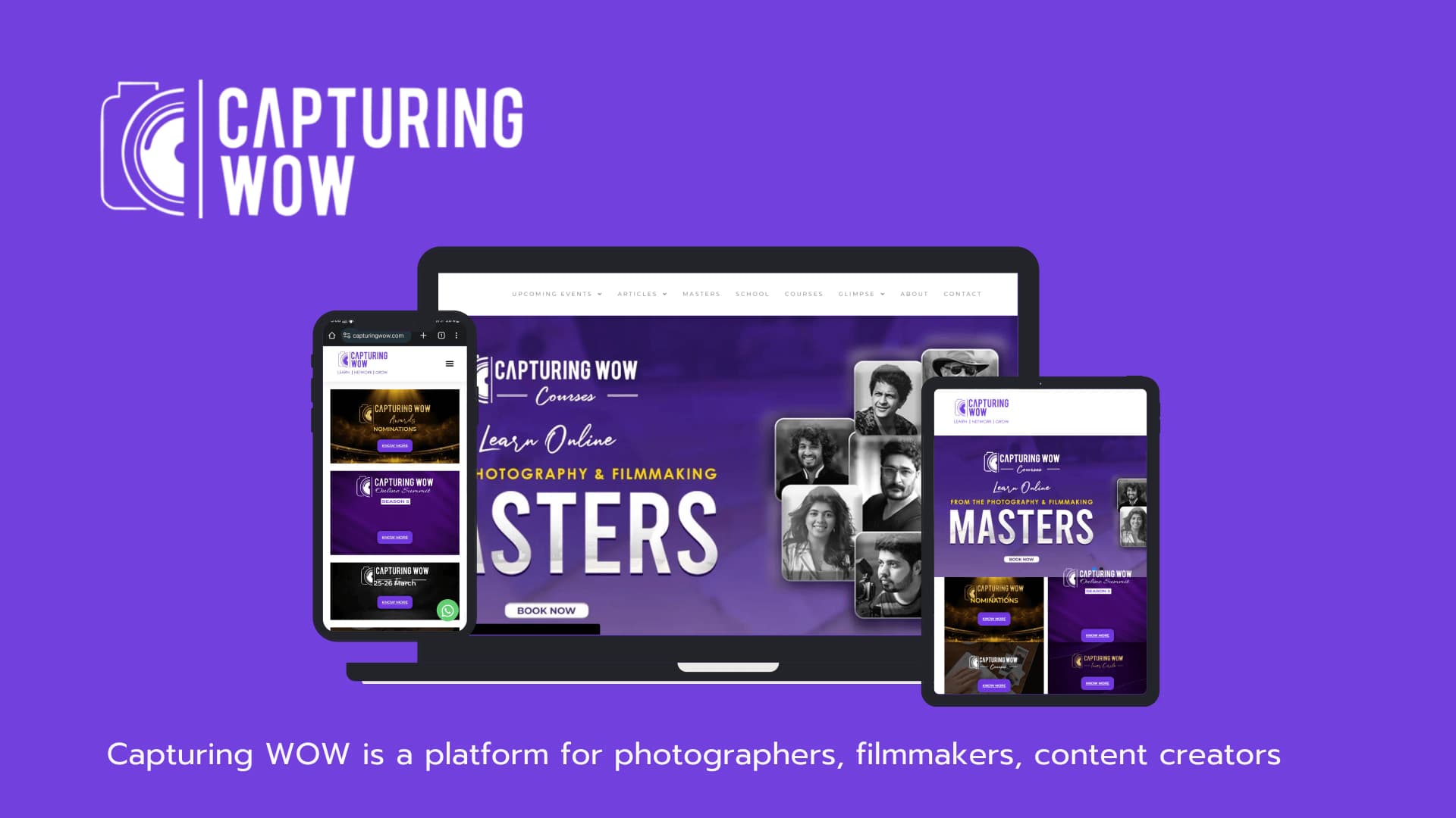 Capturing WOW Media & Photography Platform - Papaya Coders Portfolio Showcase