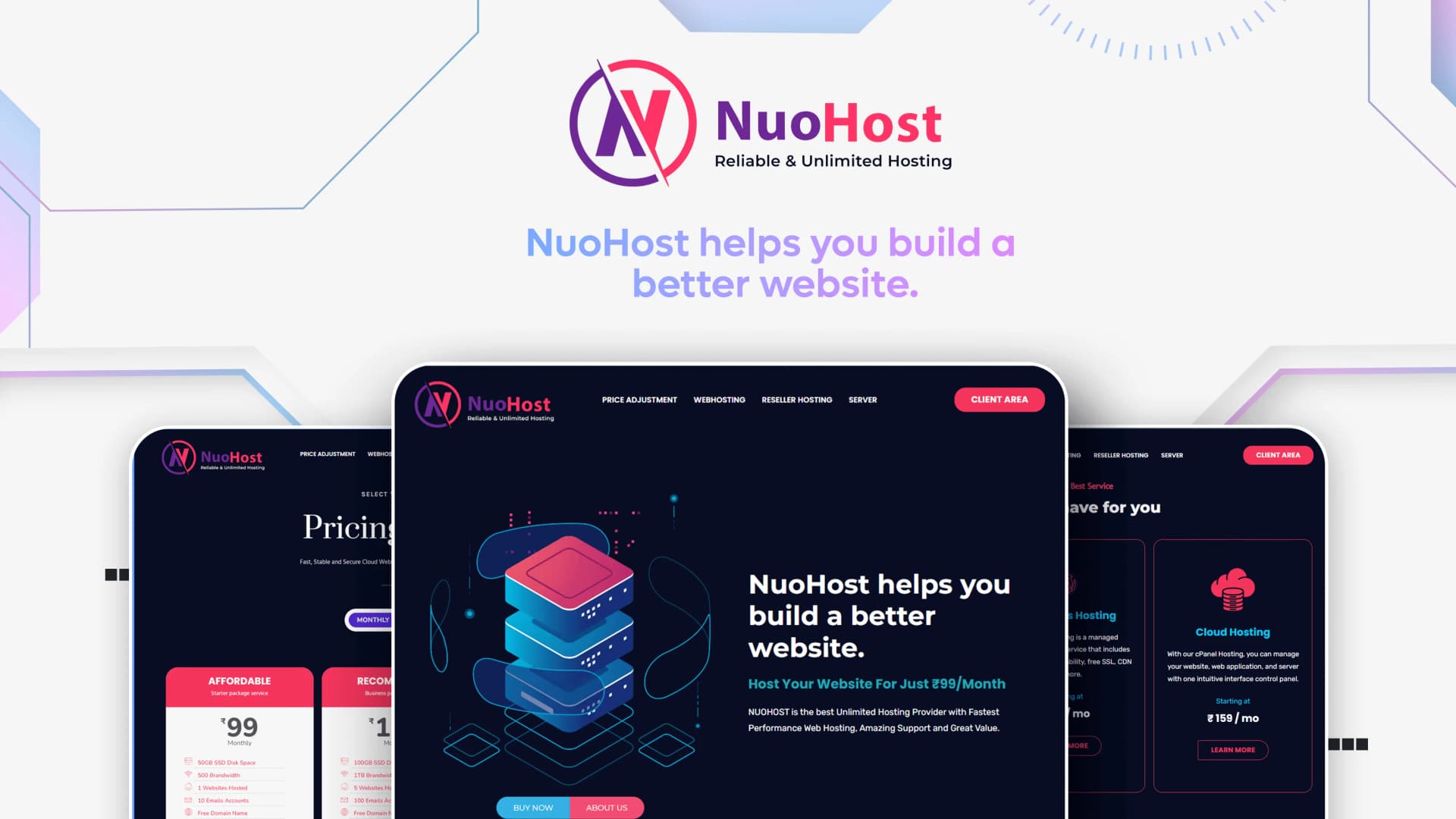 NuoHost Cloud Platform & Hosting Infrastructure - Papaya Coders Portfolio Showcase